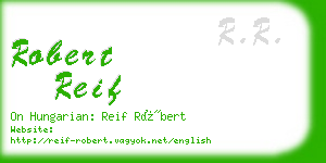 robert reif business card
